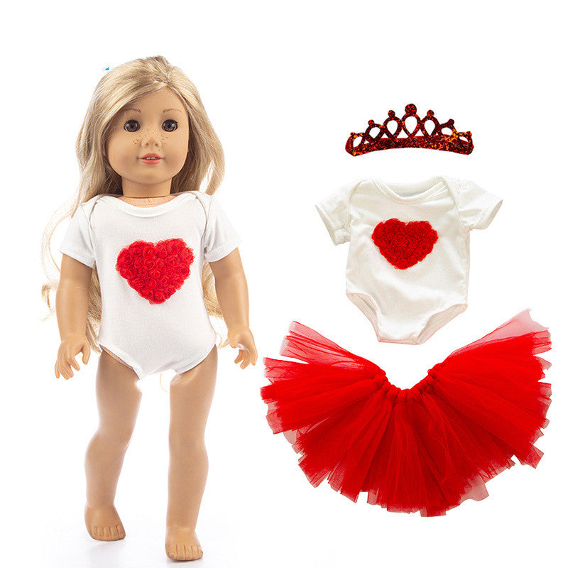 15 or 18 Inch American Girl Doll Princess Birthday Outfit with Crown - FREE SHIPPING