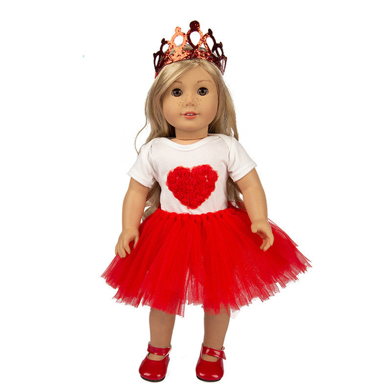 15 or 18 Inch American Girl Doll Princess Birthday Outfit with Crown - FREE SHIPPING