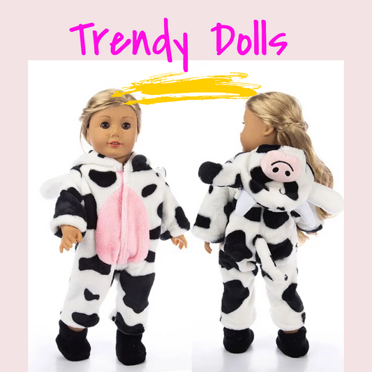 18 in Doll Animal Pajamas | American Girl Doll Animal Pajamas | Trendy Dolls
