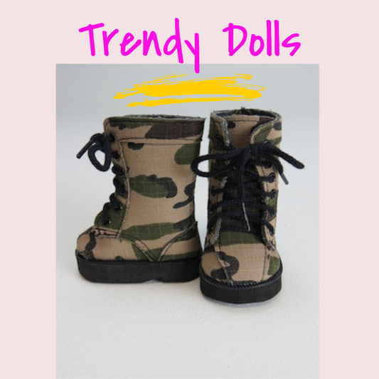 Sale 18 in Doll Camoflauge Boots | 18 in Doll  Boots | Trendy Dolls