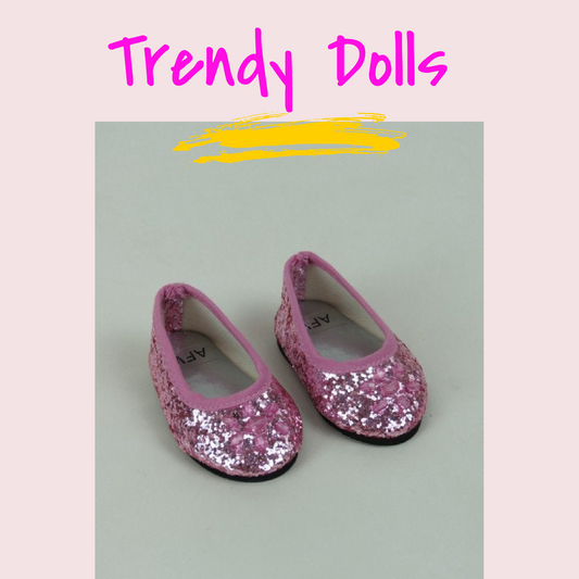 18 Inch Doll Glitter Shoes
