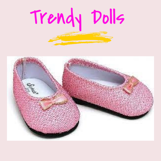 18 in Doll Shoes | Sale 18 inch Doll Glitter Shoes | Trendy Dolls