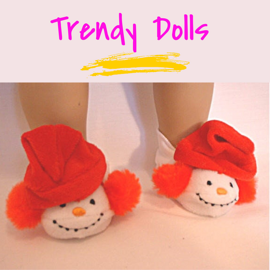 18 in Doll Snowman Slippers | Cheap Snowman Doll Slippers | Trendy Dolls