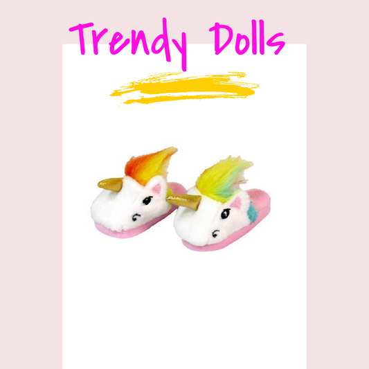 Wellie Wisher Unicorn Slippers | Trendy Dolls