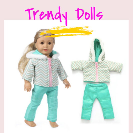 Girl Doll Snow Outfit | Doll Snow Suit | Trendy Dolls