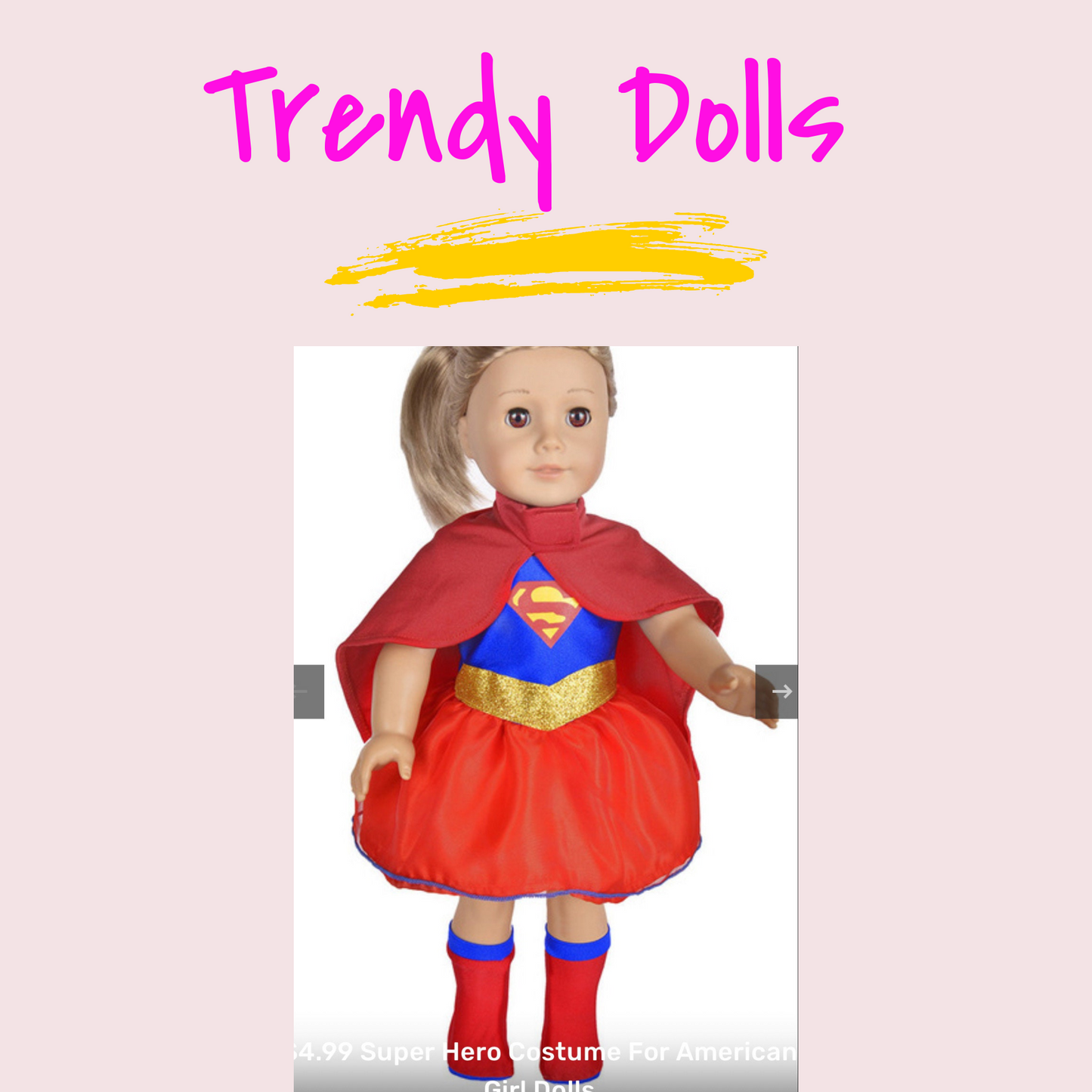 Doll Superman Costume | 18 in Doll Superman | Trendy Dolls