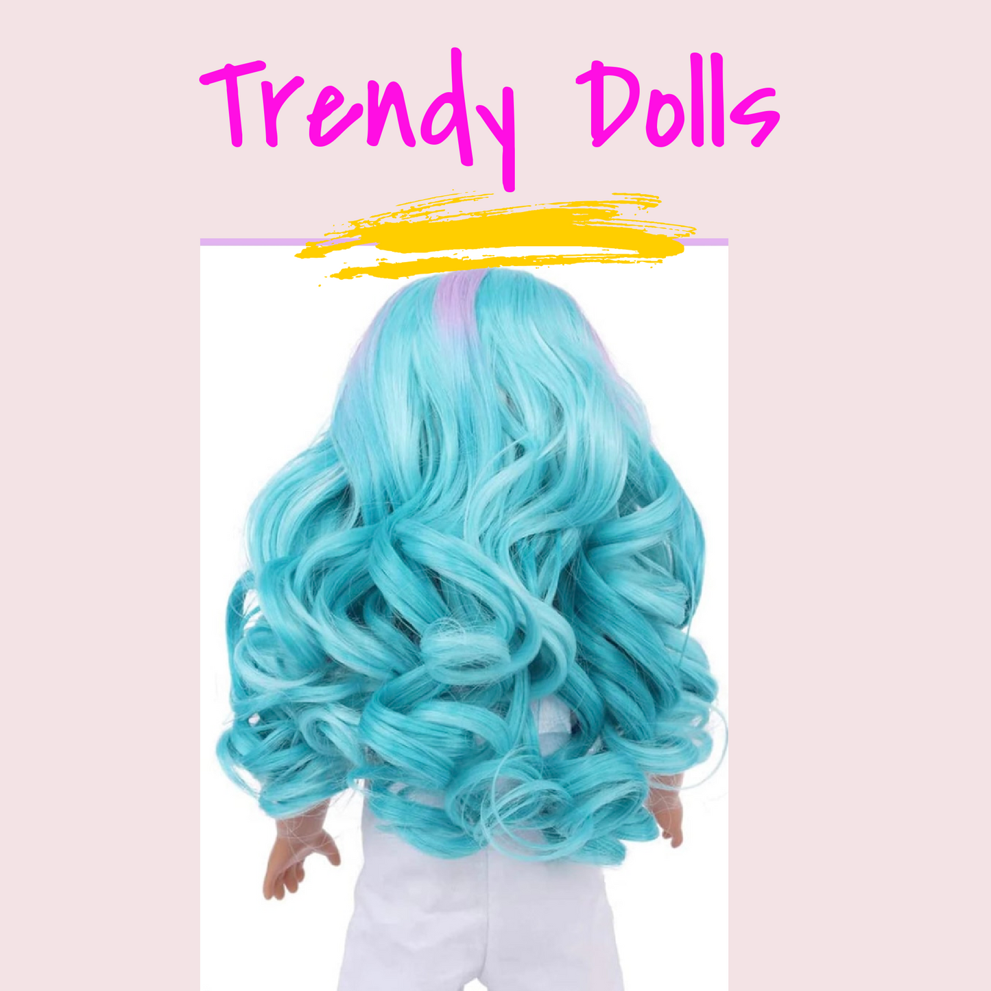 Ombre 18'' American Doll Curly Wig