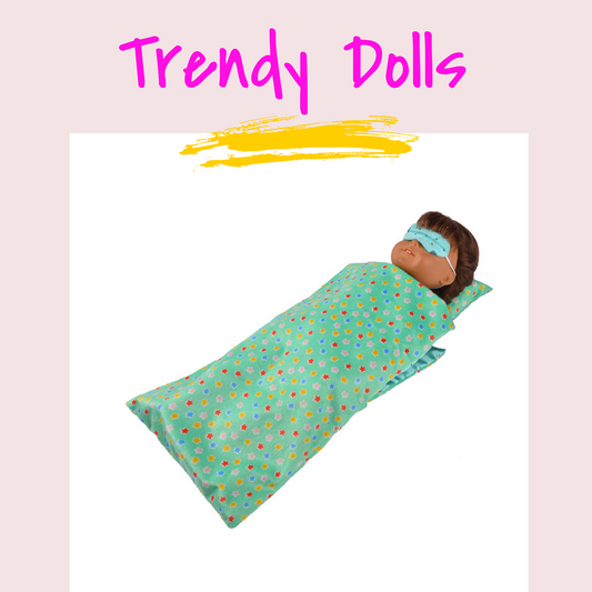 Doll Sleeping Bag Sized for 15 or 18 inch Dolls - FREE SHIPPING