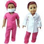 Pink Dr. Scrubs for 18 Inch American Girl Dolls