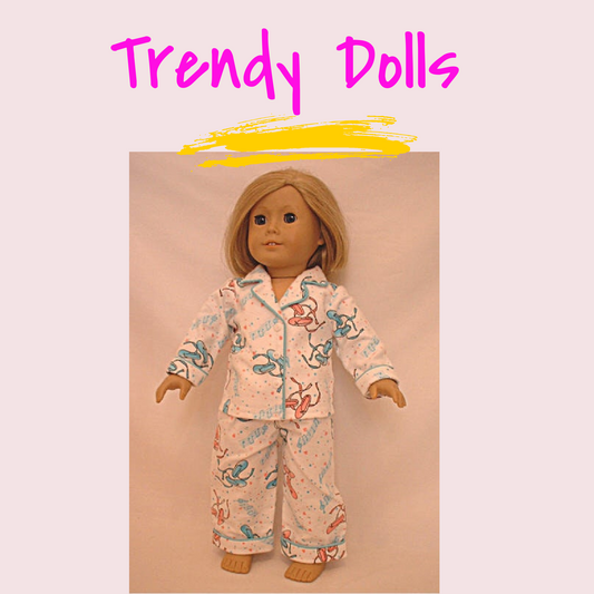 18" Doll Ballerina Pjs | 18 in  Doll Ballerina Pajamas | Trendy Dolls