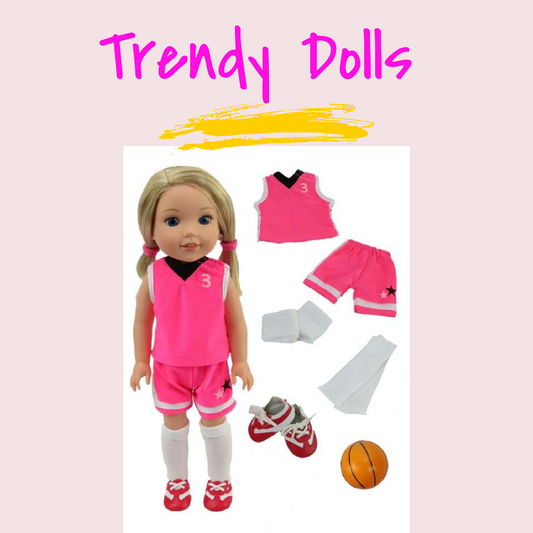 Doll Basketball Uniform | Wellie Wisher Basketball | Trendy Dolls