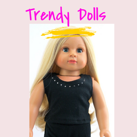 18 in Doll Rhinestone Tank |  American Girl Doll Tank | Trendy Dolls